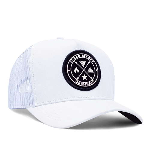 White + Black Patch Urban Hat Original\'s | | Trucker Effort