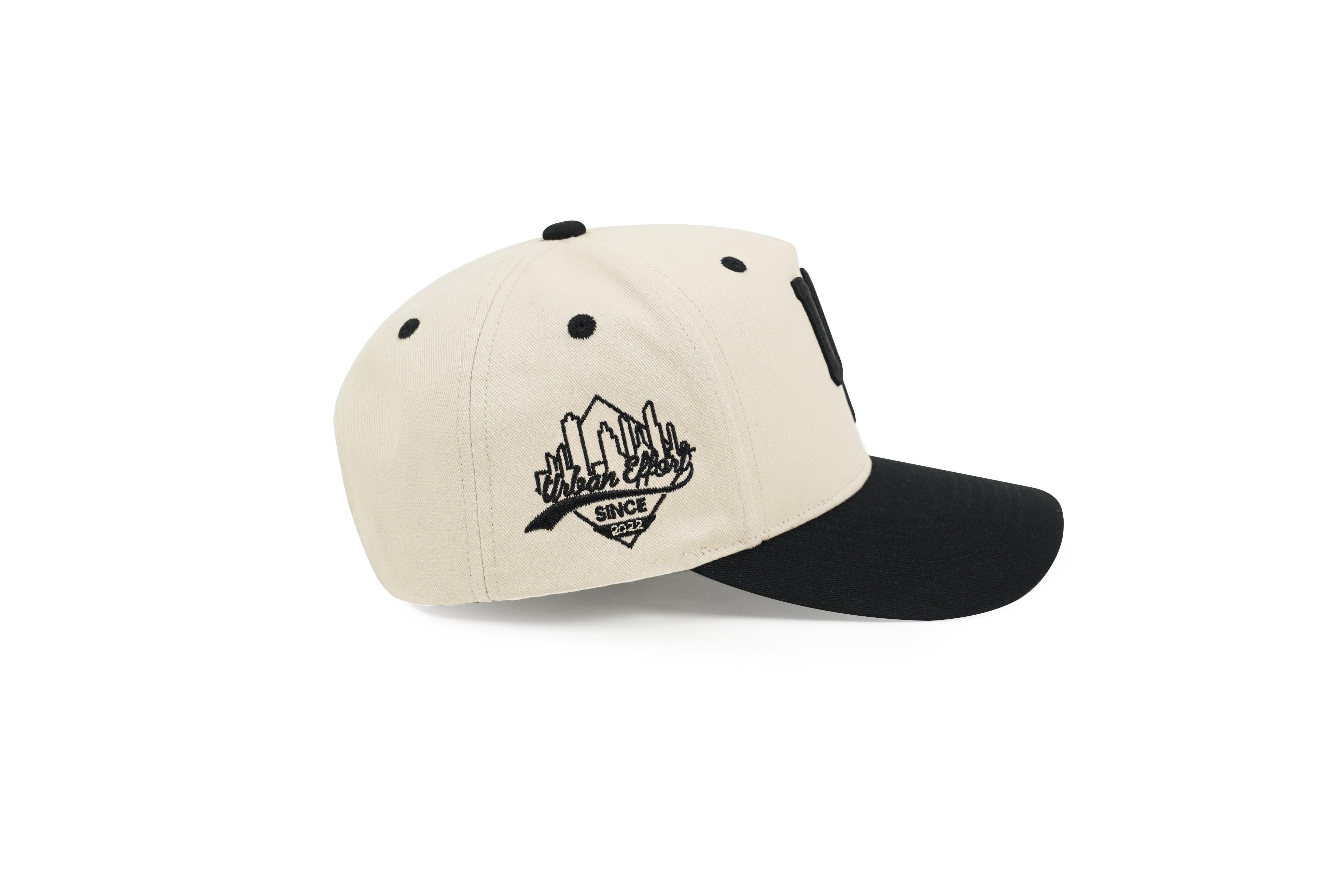 Off White + Black Sports Cap | Urban Effort