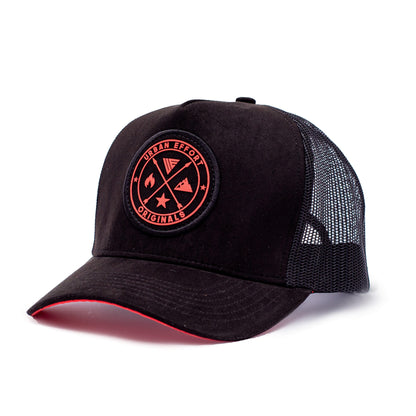 Black + Red Trucker Hat | Original's | Urban Effort - Urban Effort