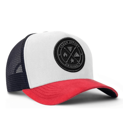 Black + White + Red Trucker Hat | Original's | Urban Effort
