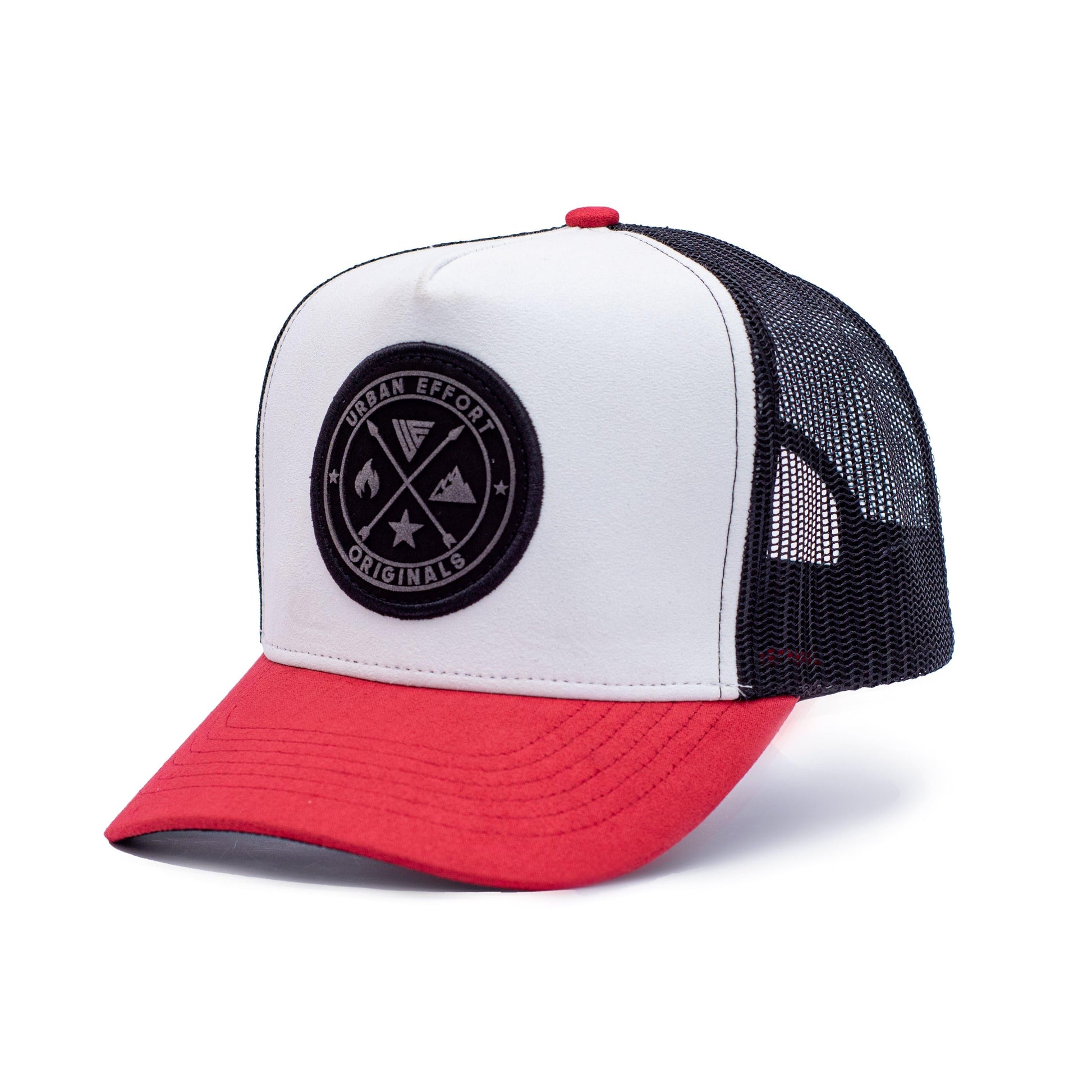 Black + White + Red Trucker Hat | Original's | Urban Effort - Urban Effort