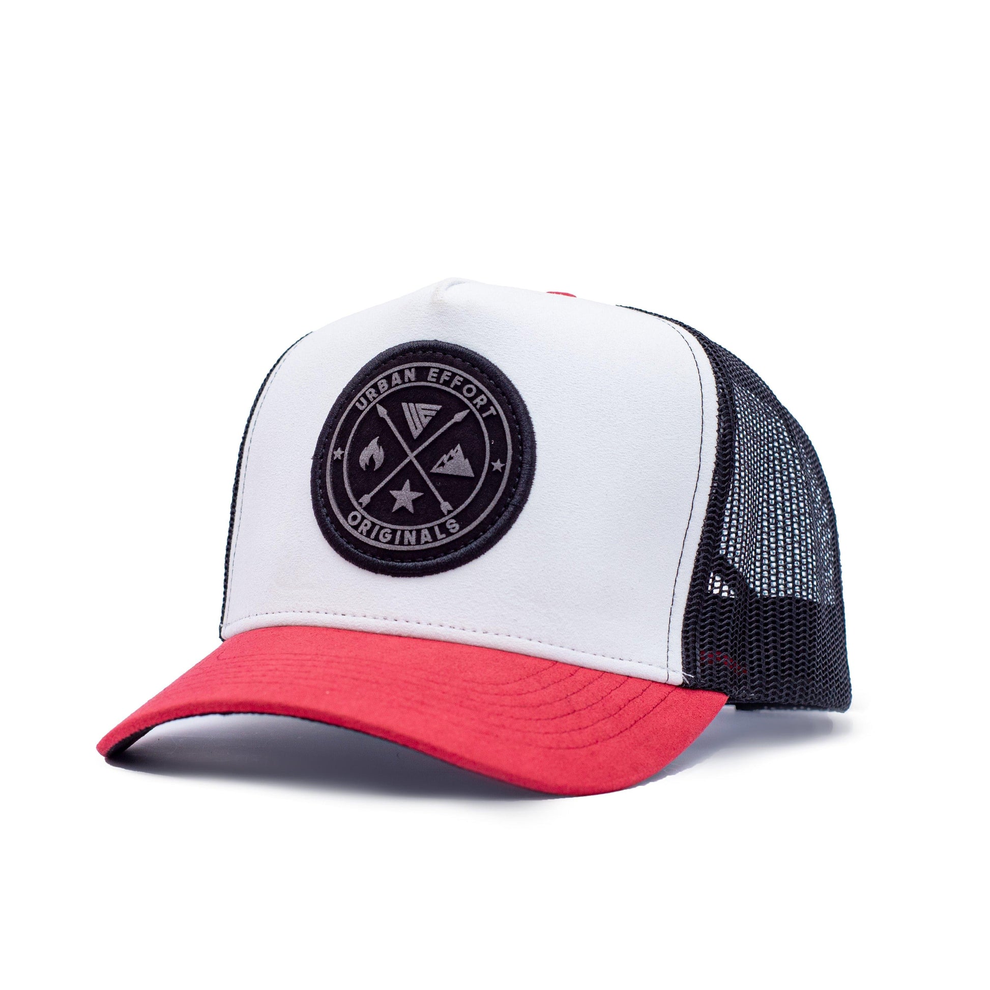 Black + White + Red Trucker Hat | Original's | Urban Effort - Urban Effort