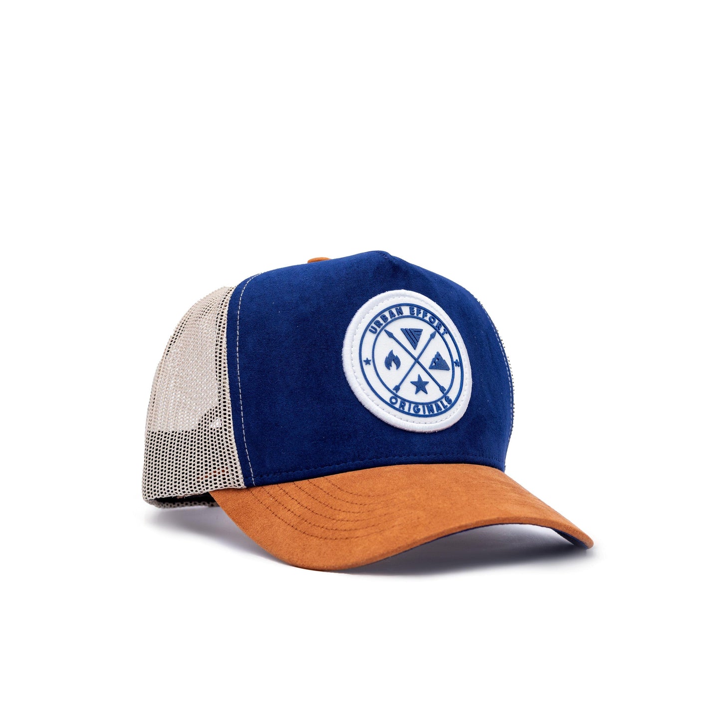 Brown + Blue Trucker Hat | Original's | Urban Effort - Urban Effort